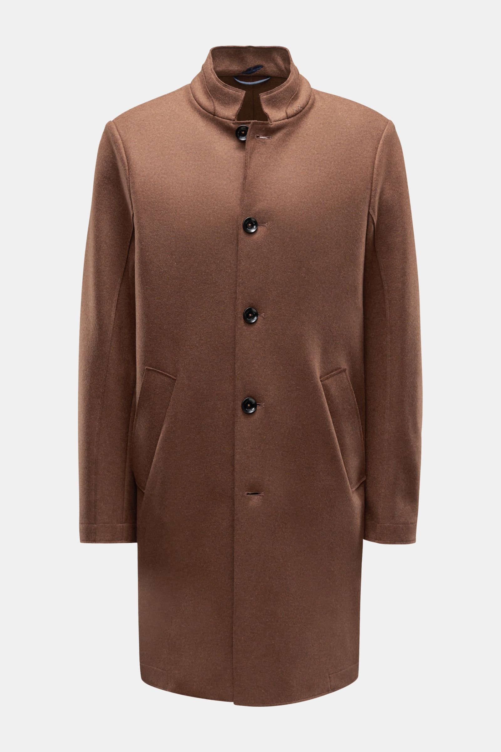 Jersey coat 'Knit Travel Coat' brown