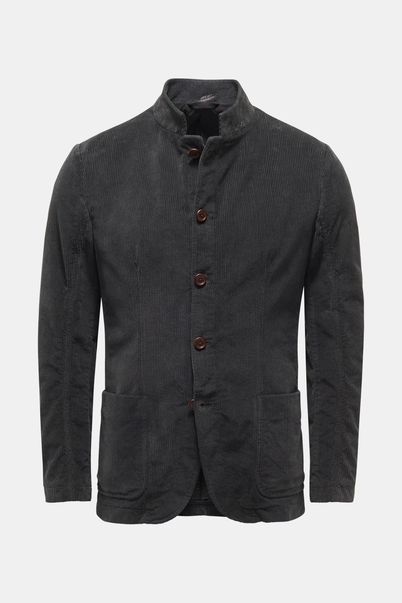 Corduroy smart-casual jacket anthracite