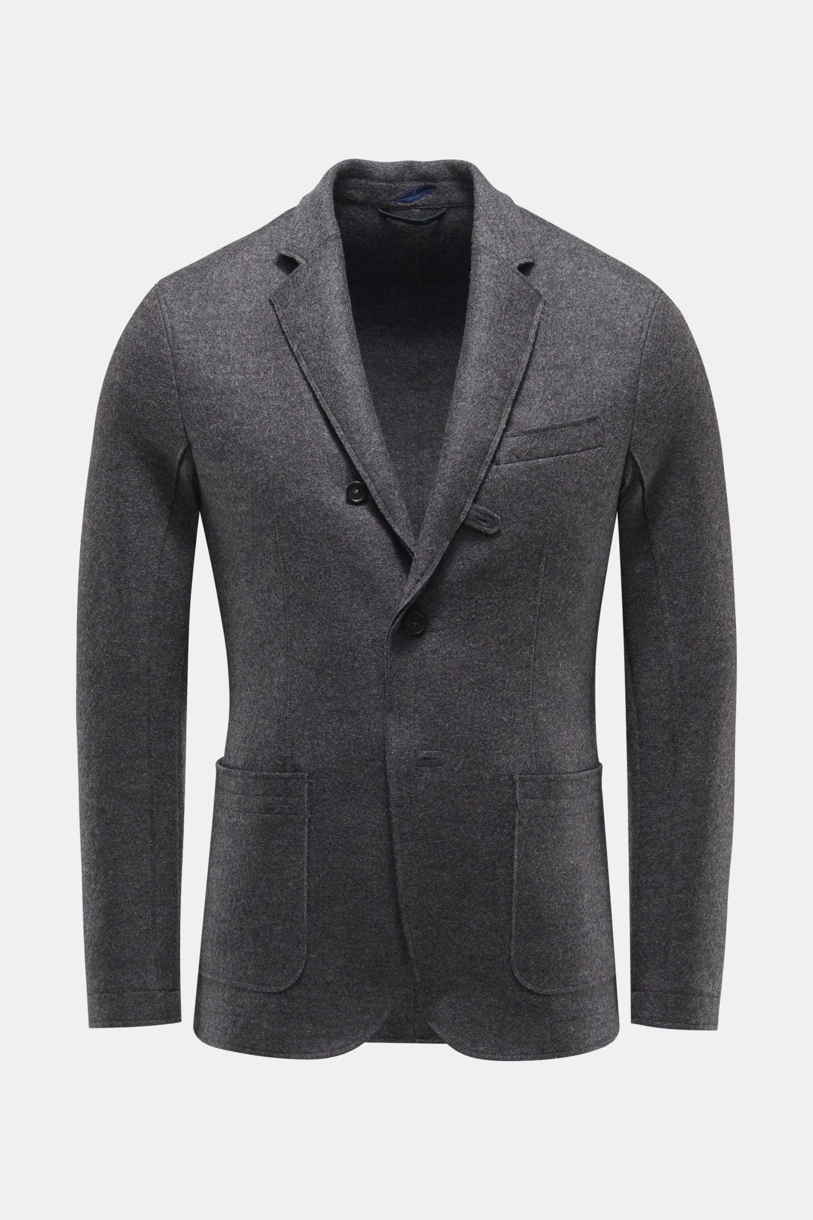 Smart-casual jacket 'Travel Revers Blazer' anthracite