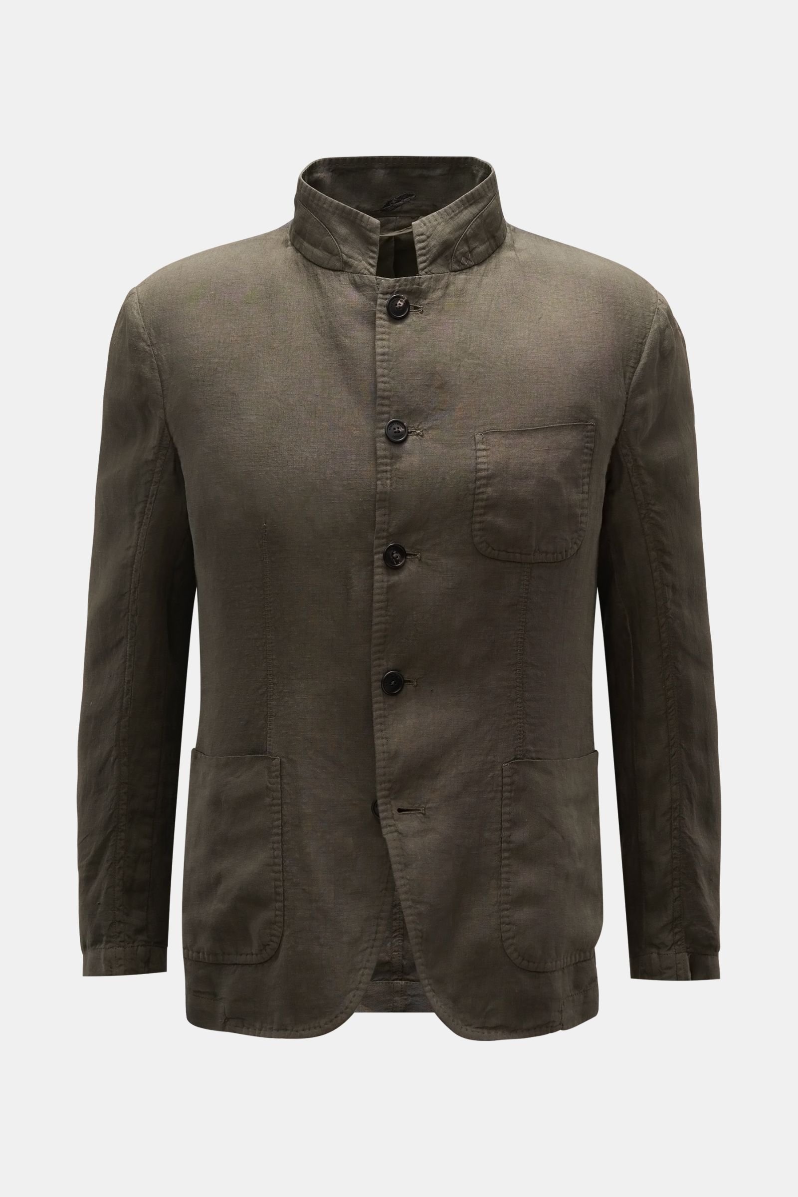Linen jacket 'Linen WW Blazer' dark olive