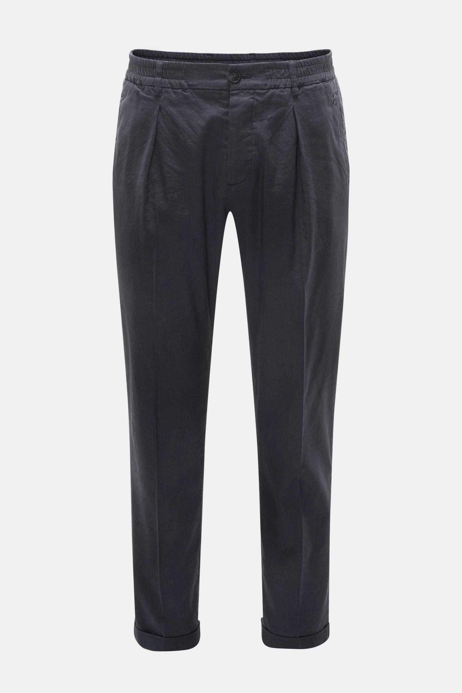 Jogger pants 'Linen Tencel Comfort Slacks' navy