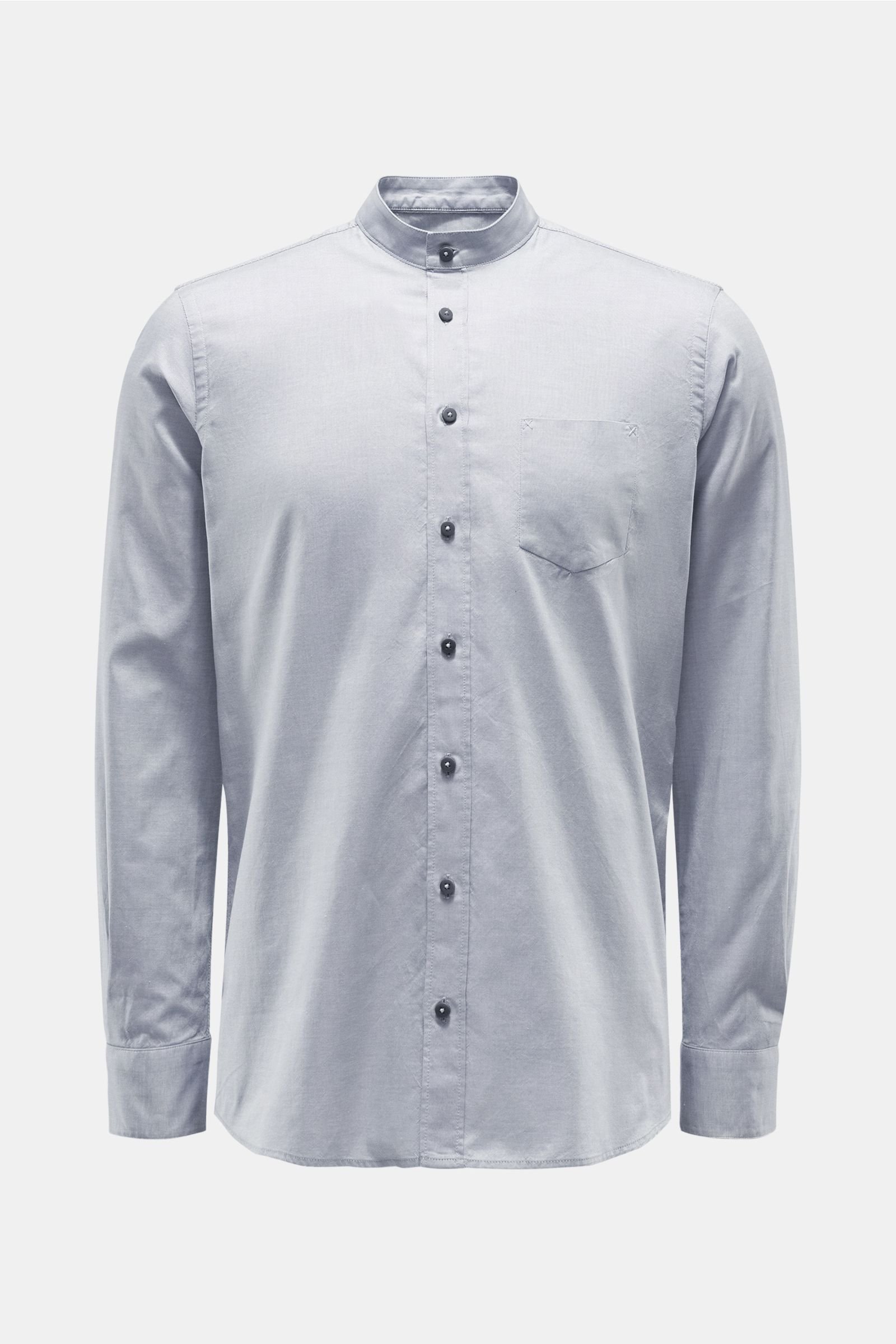 Oxford shirt grandad collar grey