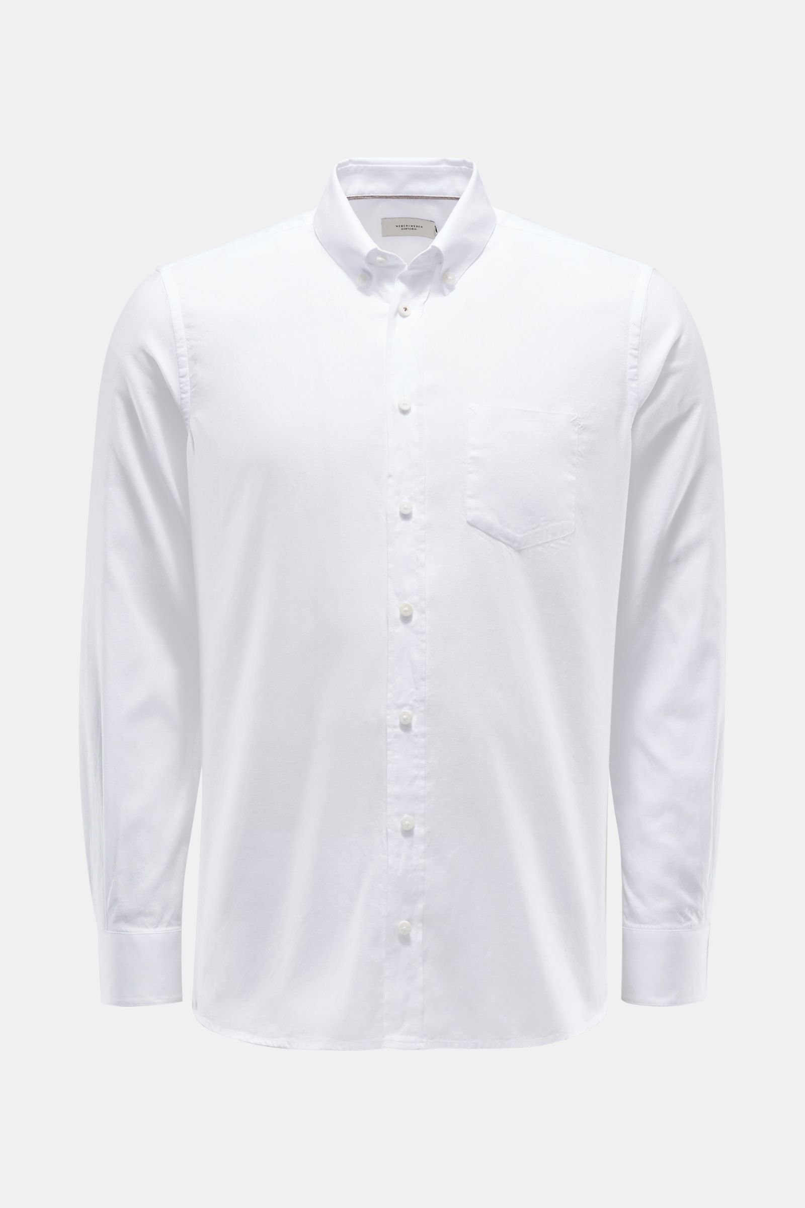 Oxford Hemd Button-Down-Kragen weiß