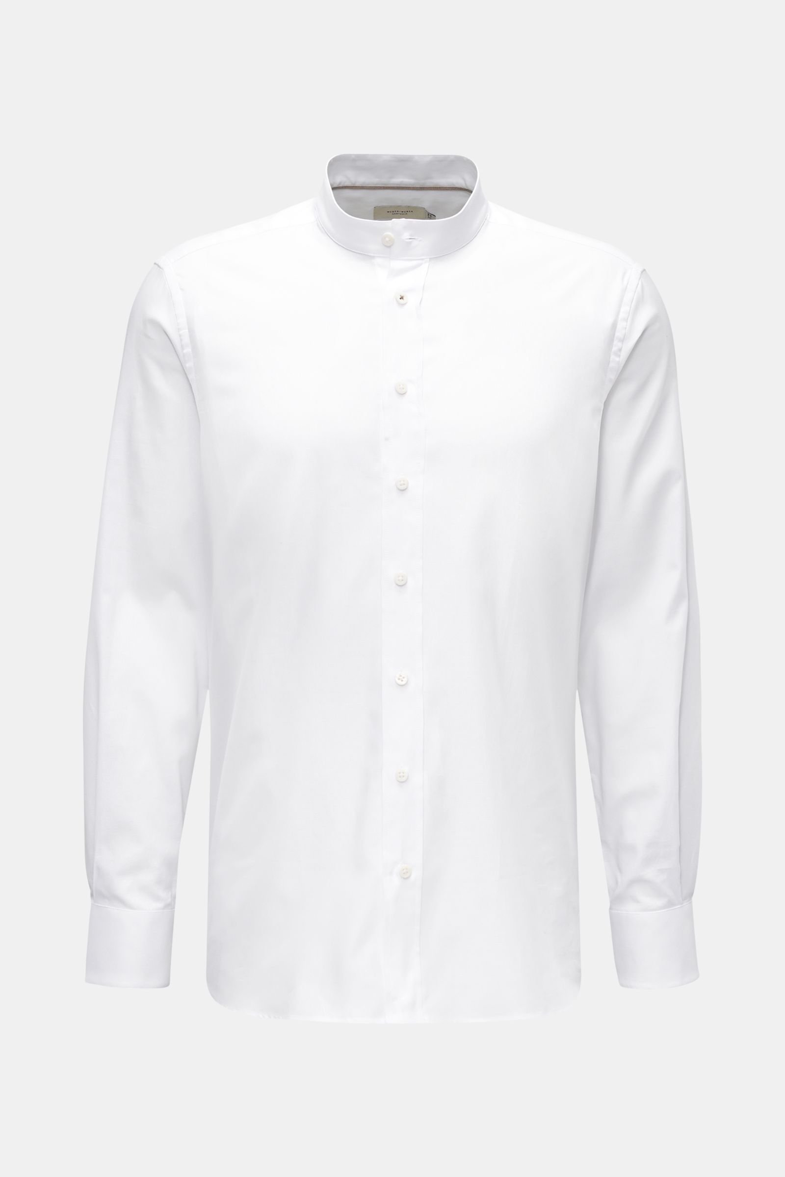 Oxfordhemd 'Vintage Oxford Plain Collar Shirt' Grandad-Kragen weiß