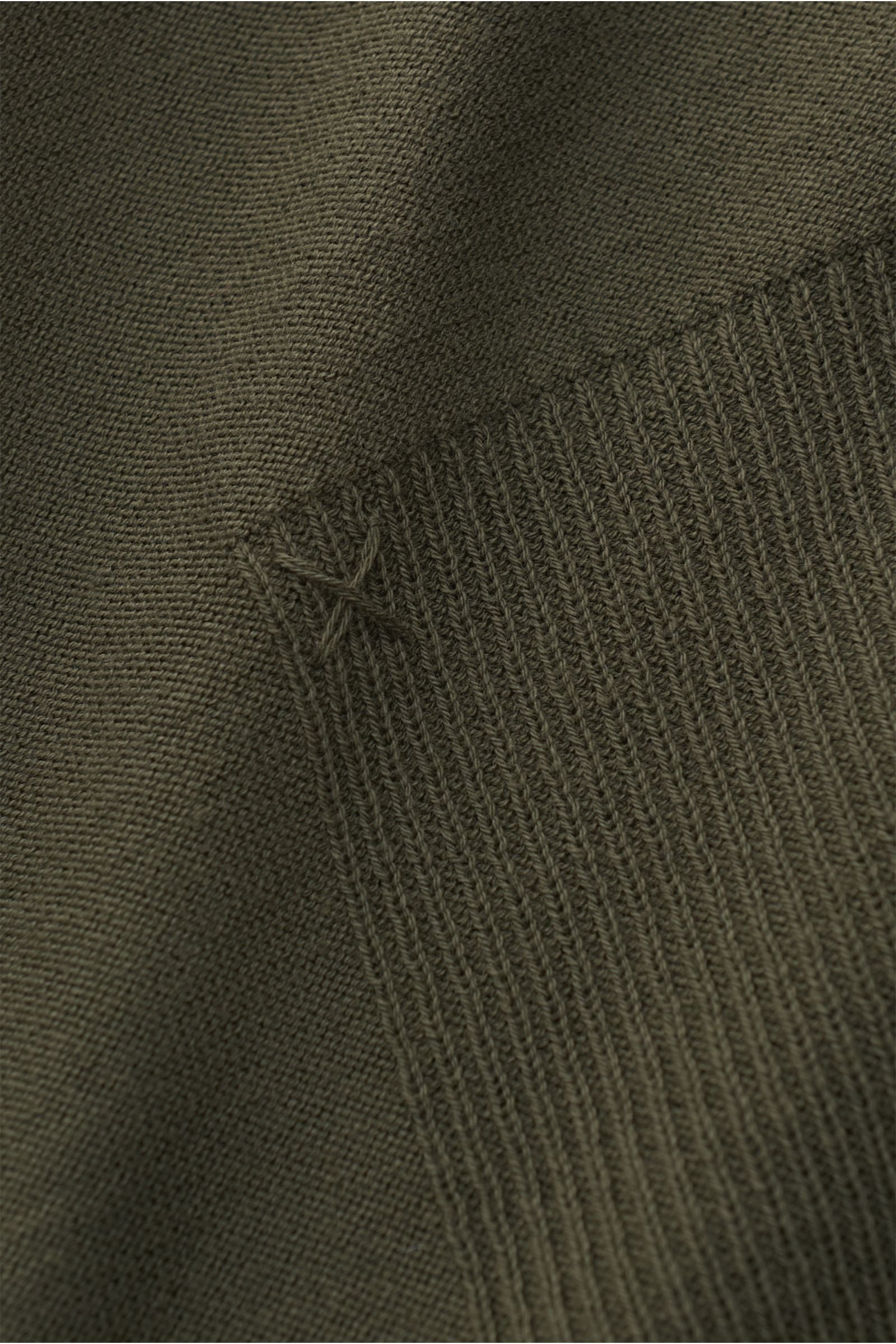 WEBER + WEBER short sleeve crew neck jumper \'Cotton Knit T-Shirt\' olive |  WEBER+WEBER