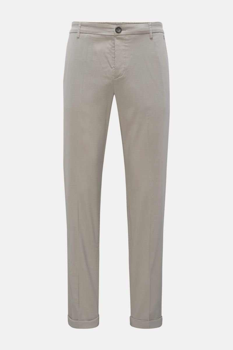 Wool jogger pants 'Fresco Comfort Chinos' light grey