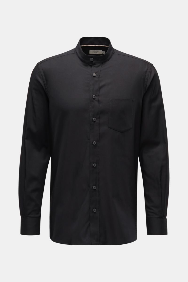 Oxford shirt 'Vintage Oxford Collar Shirt' grandad collar black