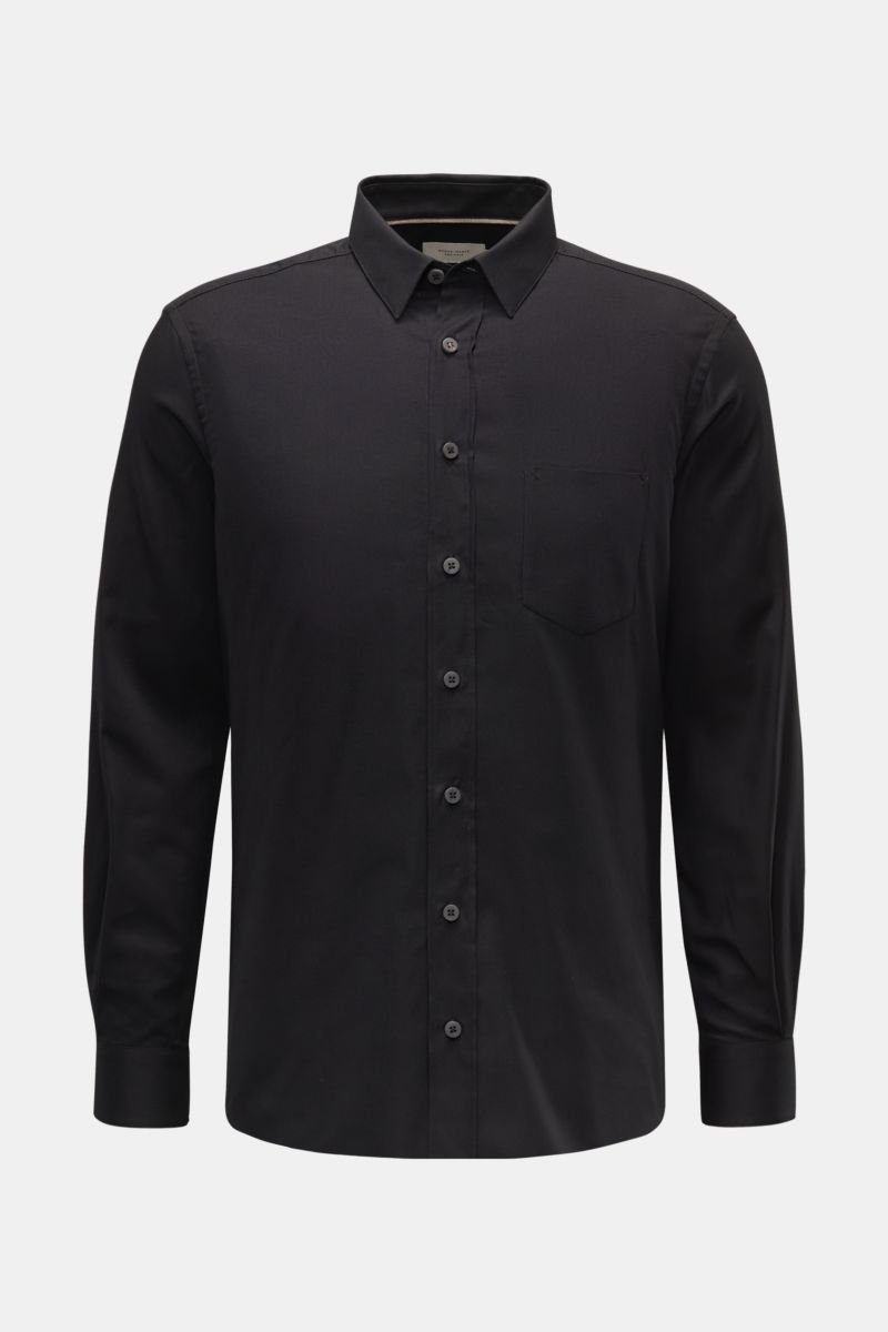 Oxfordhemd 'Vintage Oxford Classic Shirt' schmaler Kragen schwarz