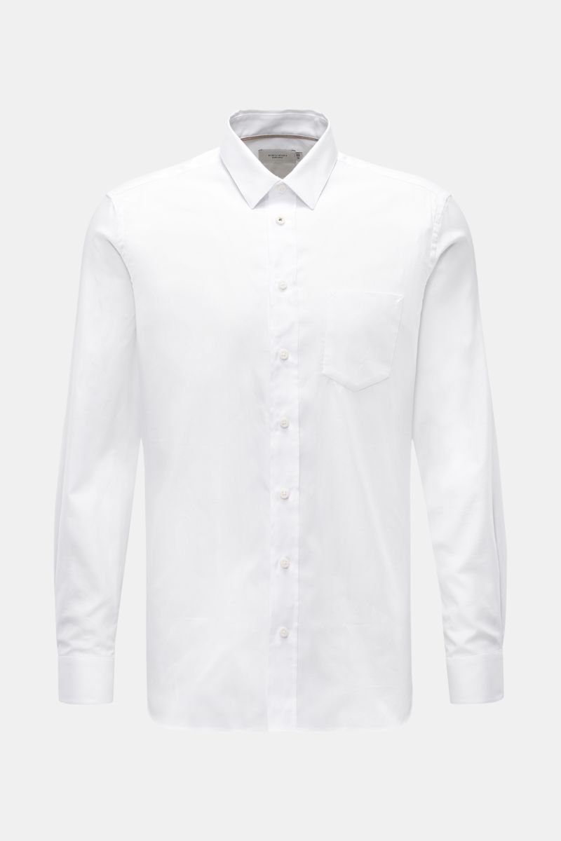Oxford-Hemd schmaler Kragen weiß